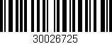 Código de barras (EAN, GTIN, SKU, ISBN): '30026725'