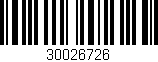 Código de barras (EAN, GTIN, SKU, ISBN): '30026726'