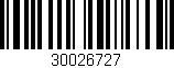 Código de barras (EAN, GTIN, SKU, ISBN): '30026727'
