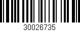 Código de barras (EAN, GTIN, SKU, ISBN): '30026735'