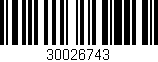 Código de barras (EAN, GTIN, SKU, ISBN): '30026743'