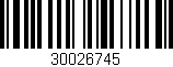 Código de barras (EAN, GTIN, SKU, ISBN): '30026745'