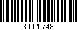 Código de barras (EAN, GTIN, SKU, ISBN): '30026748'