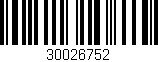 Código de barras (EAN, GTIN, SKU, ISBN): '30026752'