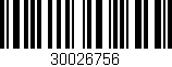 Código de barras (EAN, GTIN, SKU, ISBN): '30026756'