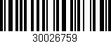 Código de barras (EAN, GTIN, SKU, ISBN): '30026759'