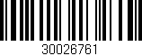 Código de barras (EAN, GTIN, SKU, ISBN): '30026761'