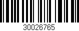 Código de barras (EAN, GTIN, SKU, ISBN): '30026765'