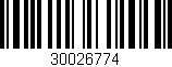 Código de barras (EAN, GTIN, SKU, ISBN): '30026774'