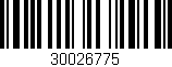 Código de barras (EAN, GTIN, SKU, ISBN): '30026775'