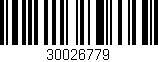 Código de barras (EAN, GTIN, SKU, ISBN): '30026779'
