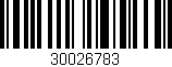 Código de barras (EAN, GTIN, SKU, ISBN): '30026783'