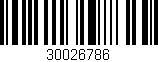 Código de barras (EAN, GTIN, SKU, ISBN): '30026786'