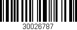 Código de barras (EAN, GTIN, SKU, ISBN): '30026787'