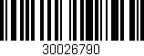 Código de barras (EAN, GTIN, SKU, ISBN): '30026790'