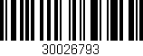 Código de barras (EAN, GTIN, SKU, ISBN): '30026793'