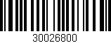 Código de barras (EAN, GTIN, SKU, ISBN): '30026800'