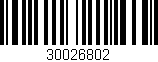 Código de barras (EAN, GTIN, SKU, ISBN): '30026802'