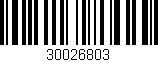 Código de barras (EAN, GTIN, SKU, ISBN): '30026803'