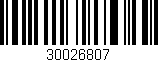 Código de barras (EAN, GTIN, SKU, ISBN): '30026807'