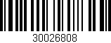 Código de barras (EAN, GTIN, SKU, ISBN): '30026808'