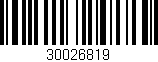 Código de barras (EAN, GTIN, SKU, ISBN): '30026819'