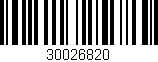 Código de barras (EAN, GTIN, SKU, ISBN): '30026820'