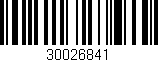 Código de barras (EAN, GTIN, SKU, ISBN): '30026841'