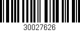 Código de barras (EAN, GTIN, SKU, ISBN): '30027626'
