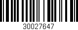 Código de barras (EAN, GTIN, SKU, ISBN): '30027647'
