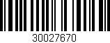 Código de barras (EAN, GTIN, SKU, ISBN): '30027670'