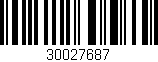 Código de barras (EAN, GTIN, SKU, ISBN): '30027687'