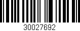 Código de barras (EAN, GTIN, SKU, ISBN): '30027692'