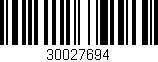 Código de barras (EAN, GTIN, SKU, ISBN): '30027694'