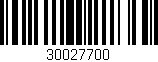 Código de barras (EAN, GTIN, SKU, ISBN): '30027700'