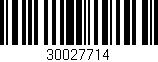 Código de barras (EAN, GTIN, SKU, ISBN): '30027714'