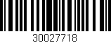 Código de barras (EAN, GTIN, SKU, ISBN): '30027718'