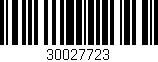 Código de barras (EAN, GTIN, SKU, ISBN): '30027723'