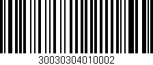 Código de barras (EAN, GTIN, SKU, ISBN): '30030304010002'