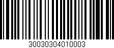 Código de barras (EAN, GTIN, SKU, ISBN): '30030304010003'