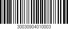 Código de barras (EAN, GTIN, SKU, ISBN): '30030904010003'