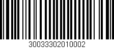 Código de barras (EAN, GTIN, SKU, ISBN): '30033302010002'