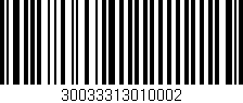 Código de barras (EAN, GTIN, SKU, ISBN): '30033313010002'