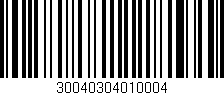 Código de barras (EAN, GTIN, SKU, ISBN): '30040304010004'