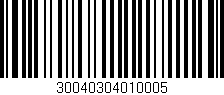 Código de barras (EAN, GTIN, SKU, ISBN): '30040304010005'