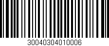 Código de barras (EAN, GTIN, SKU, ISBN): '30040304010006'