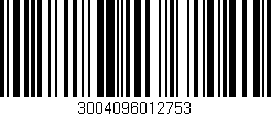 Código de barras (EAN, GTIN, SKU, ISBN): '3004096012753'