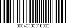 Código de barras (EAN, GTIN, SKU, ISBN): '30043303010002'