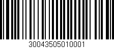 Código de barras (EAN, GTIN, SKU, ISBN): '30043505010001'