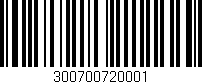 Código de barras (EAN, GTIN, SKU, ISBN): '300700720001'